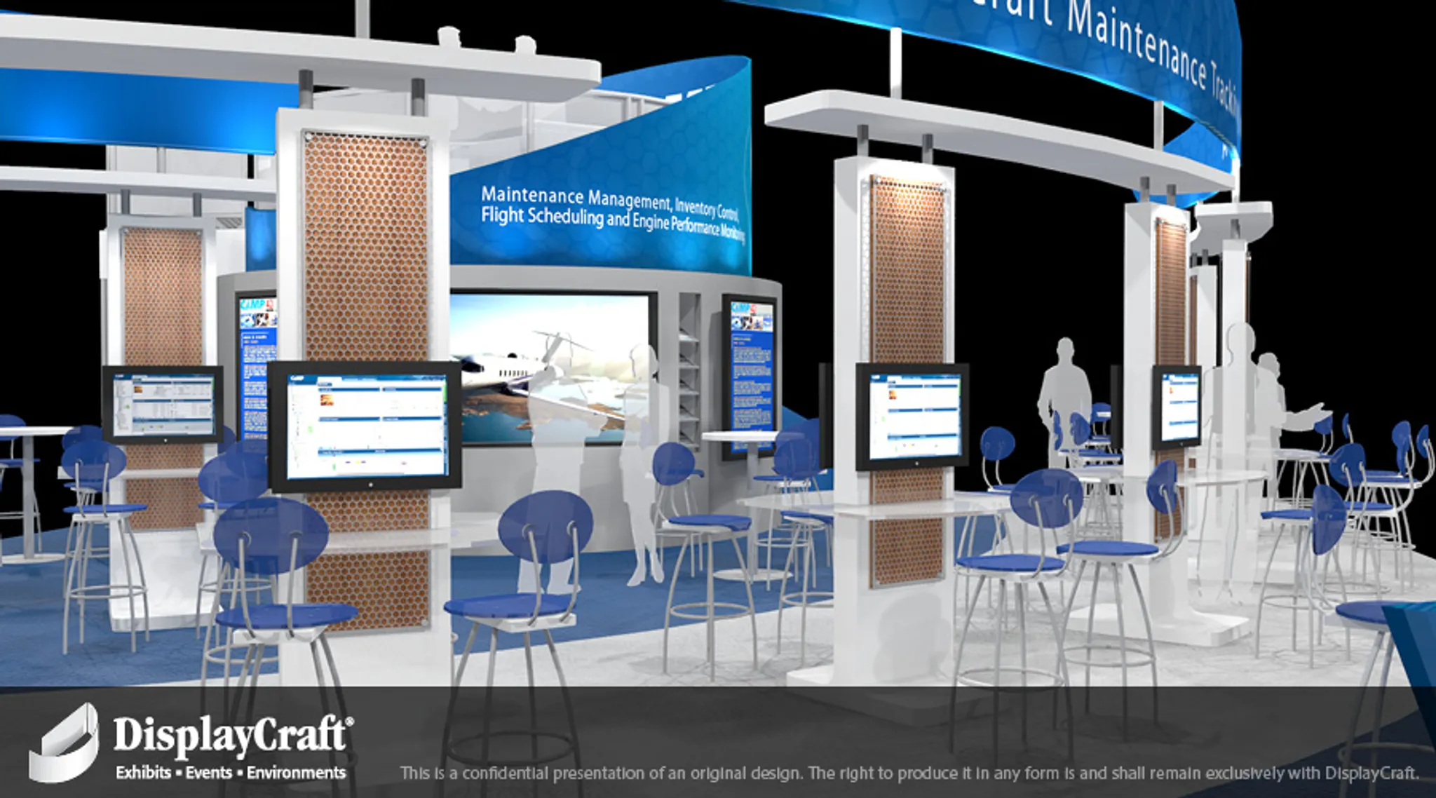 40x50 Island booth design by DisplayCraft